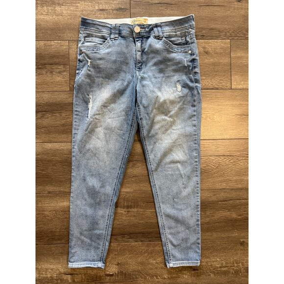 Democracy AB Technology Distressed Skinny Jeans Size 12‎ - Picture 2 of 6